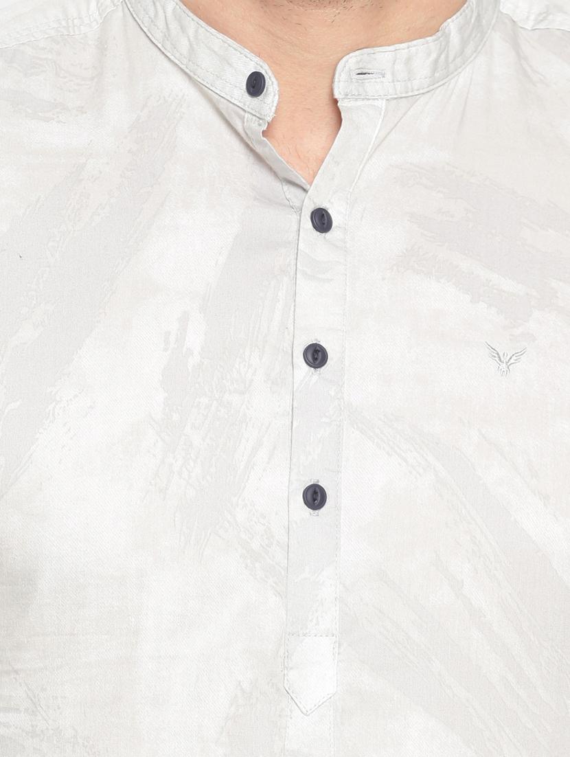 grey printed short kurta - 17257614 - Zoom Image - 5
