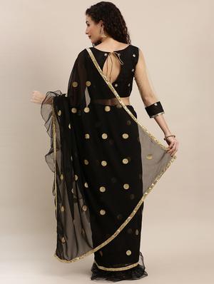 ruffle embroidered saree with blouse - 17257805 - Standard Image - 2