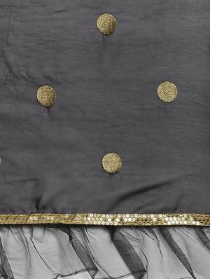 ruffle embroidered saree with blouse - 17257805 - Standard Image - 5