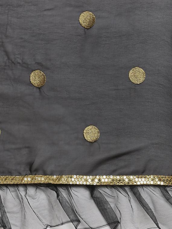ruffle embroidered saree with blouse - 17257805 - Zoom Image - 5