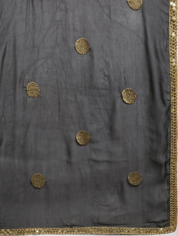 ruffle embroidered saree with blouse - 17257805 - Zoom Image - 6