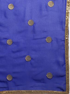 ruffle embroidered saree with blouse - 17257806 - Standard Image - 5