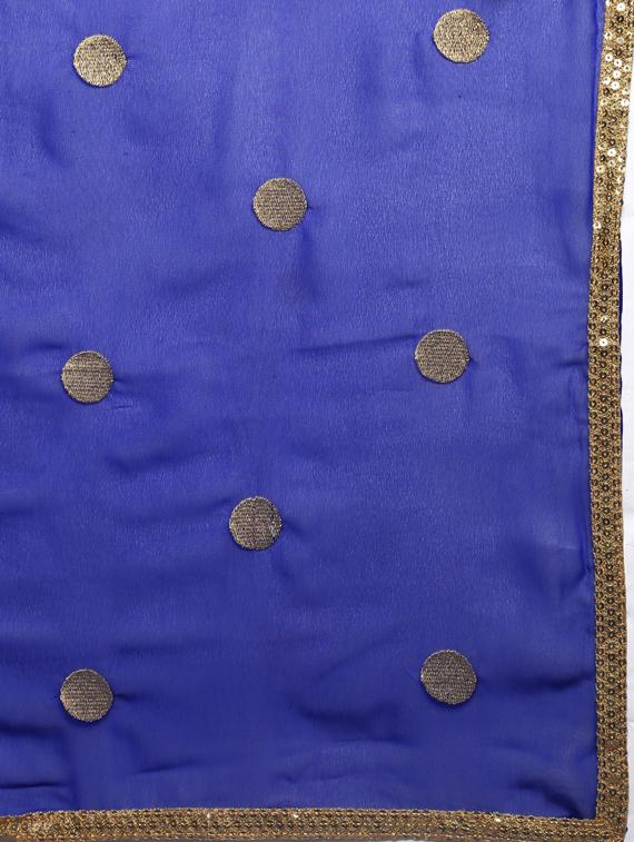 ruffle embroidered saree with blouse - 17257806 - Zoom Image - 5