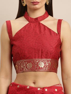 self design banarasi saree with blouse - 17257810 - Standard Image - 3