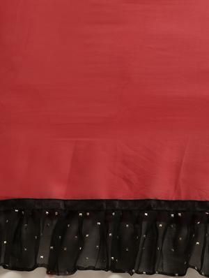 ruffle bordered saree with blouse - 17257829 - Standard Image - 5