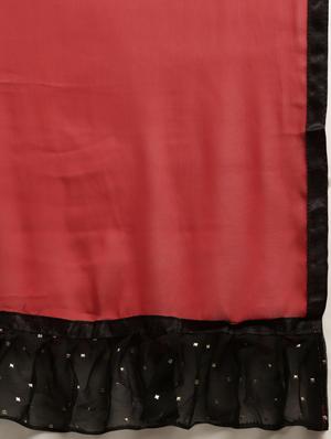 ruffle bordered saree with blouse - 17257829 - Standard Image - 6