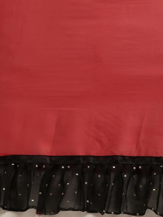 ruffle bordered saree with blouse - 17257829 - Zoom Image - 5
