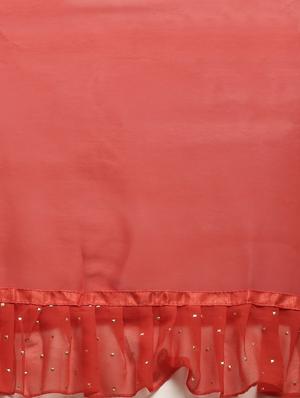 solid bordered saree with blouse - 17257831 - Standard Image - 6