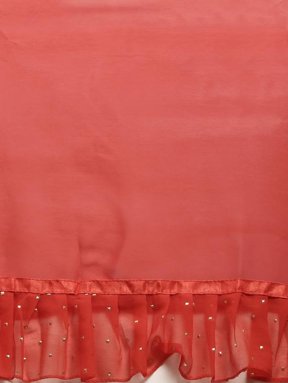 solid bordered saree with blouse - 17257831 - Zoom Image - 6