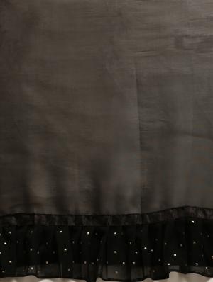 solid bordered saree with blouse - 17257832 - Standard Image - 6