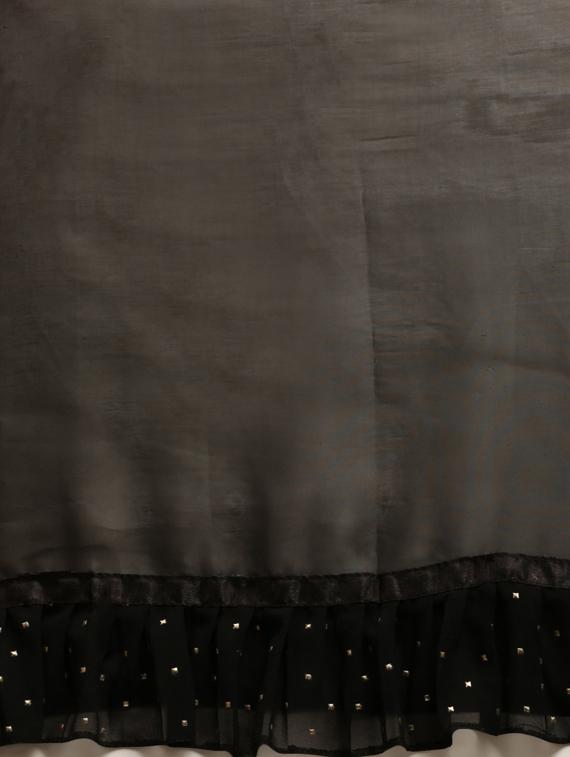 solid bordered saree with blouse - 17257832 - Zoom Image - 6