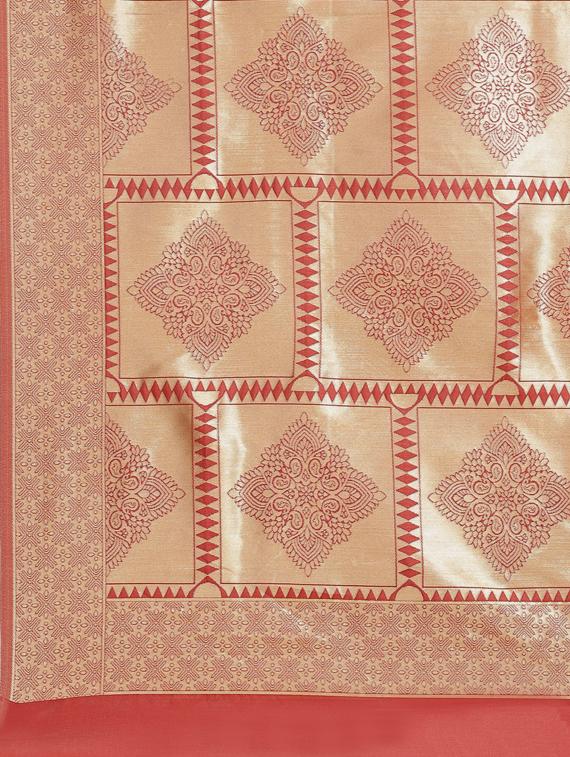 self design kasavu saree with blouse - 17257850 - Zoom Image - 4