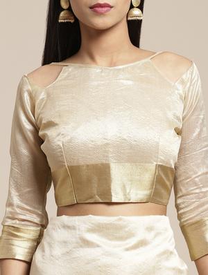 self design banarasi saree with blouse - 17257896 - Standard Image - 3