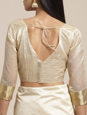 self design banarasi saree with blouse - 17257896 - Standard Image - 4