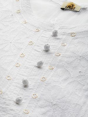 chikankari straight kurta - 17257935 - Standard Image - 4