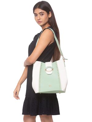 green leatherette (pu) hobo handbag - 17257949 - Standard Image - 6