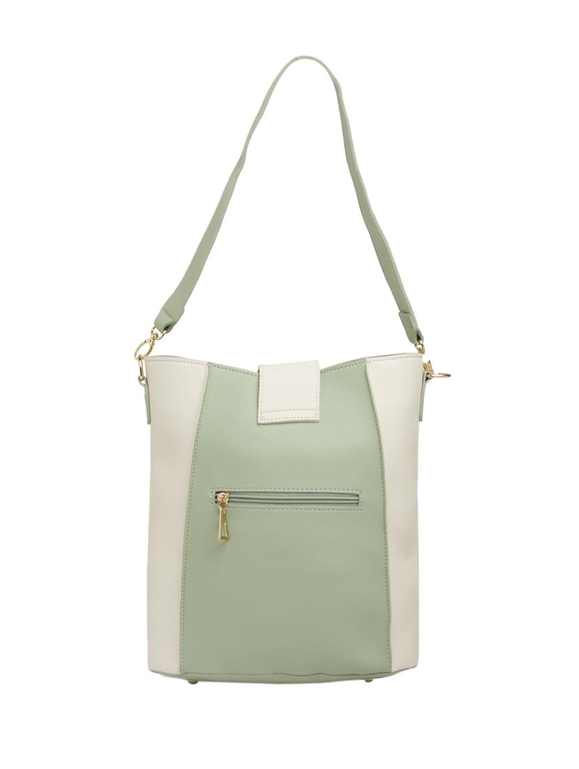 green leatherette (pu) hobo handbag - 17257949 - Zoom Image - 2
