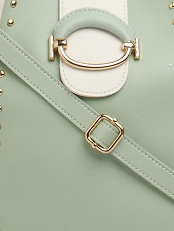 green leatherette (pu) hobo handbag - 17257949 - Zoom Image - 4