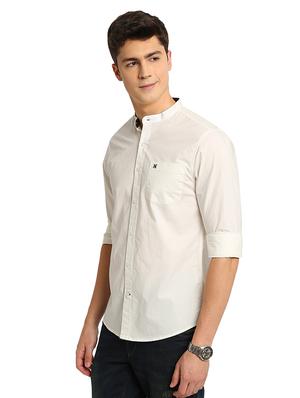 white solid casual shirt - 17258157 - Standard Image - 2