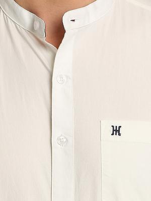 white solid casual shirt - 17258157 - Standard Image - 5