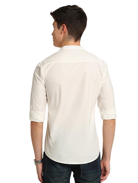 white solid casual shirt - 17258157 - Zoom Image - 3