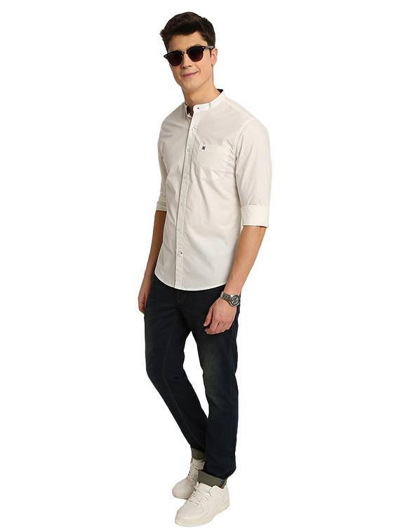 white solid casual shirt - 17258157 - Zoom Image - 4