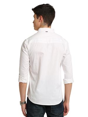 white solid casual shirt - 17258184 - Standard Image - 3