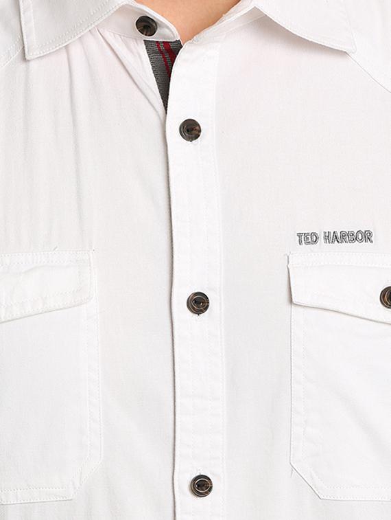 white solid casual shirt - 17258184 - Zoom Image - 5