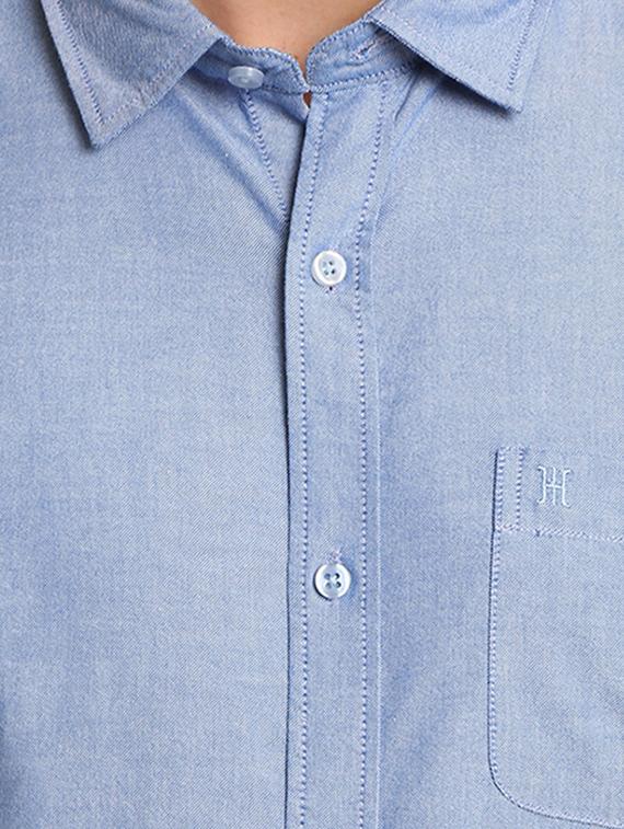 blue solid casual shirt - 17258188 - Zoom Image - 5