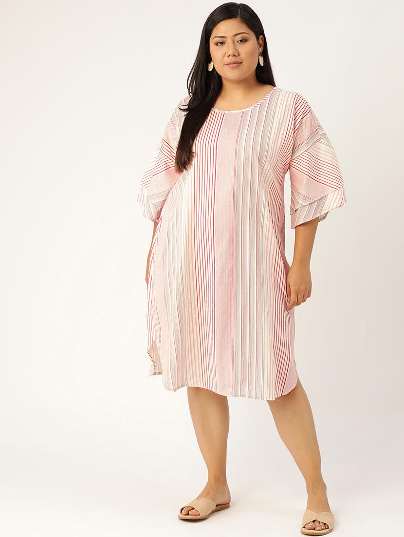 striped plus dress - 17258190 - Zoom Image - 1