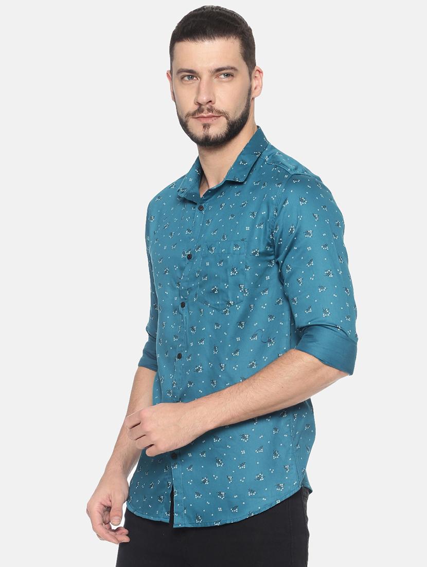 blue printed casual shirt - 17258313 - Zoom Image - 2