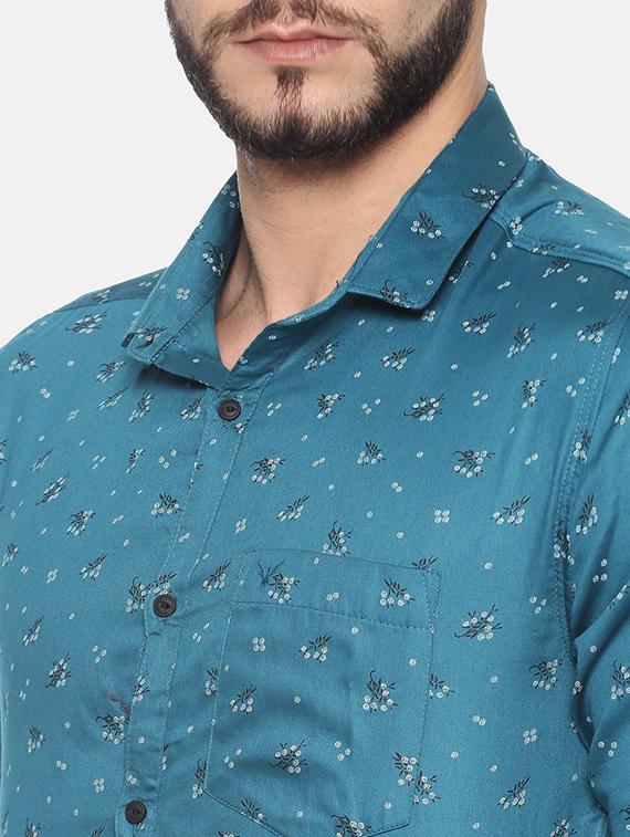 blue printed casual shirt - 17258313 - Zoom Image - 5