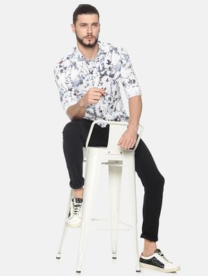 white printed casual shirt - 17258337 - Standard Image - 4
