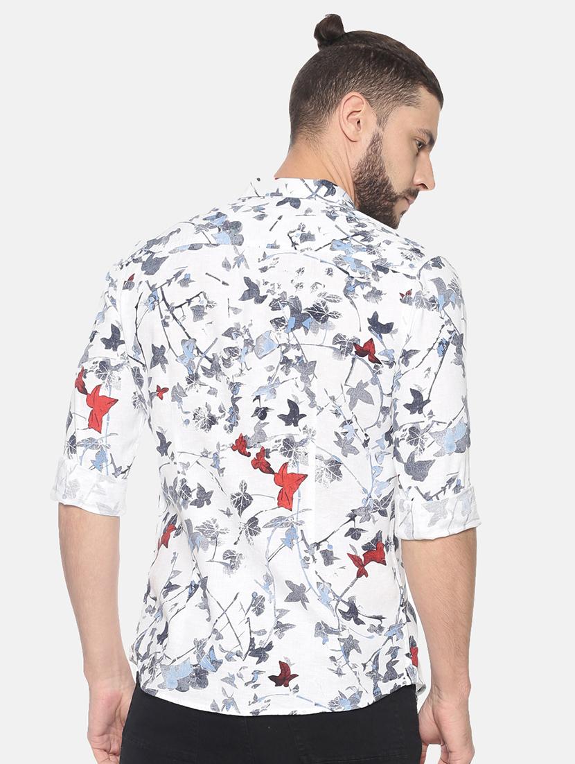 white printed casual shirt - 17258337 - Zoom Image - 3
