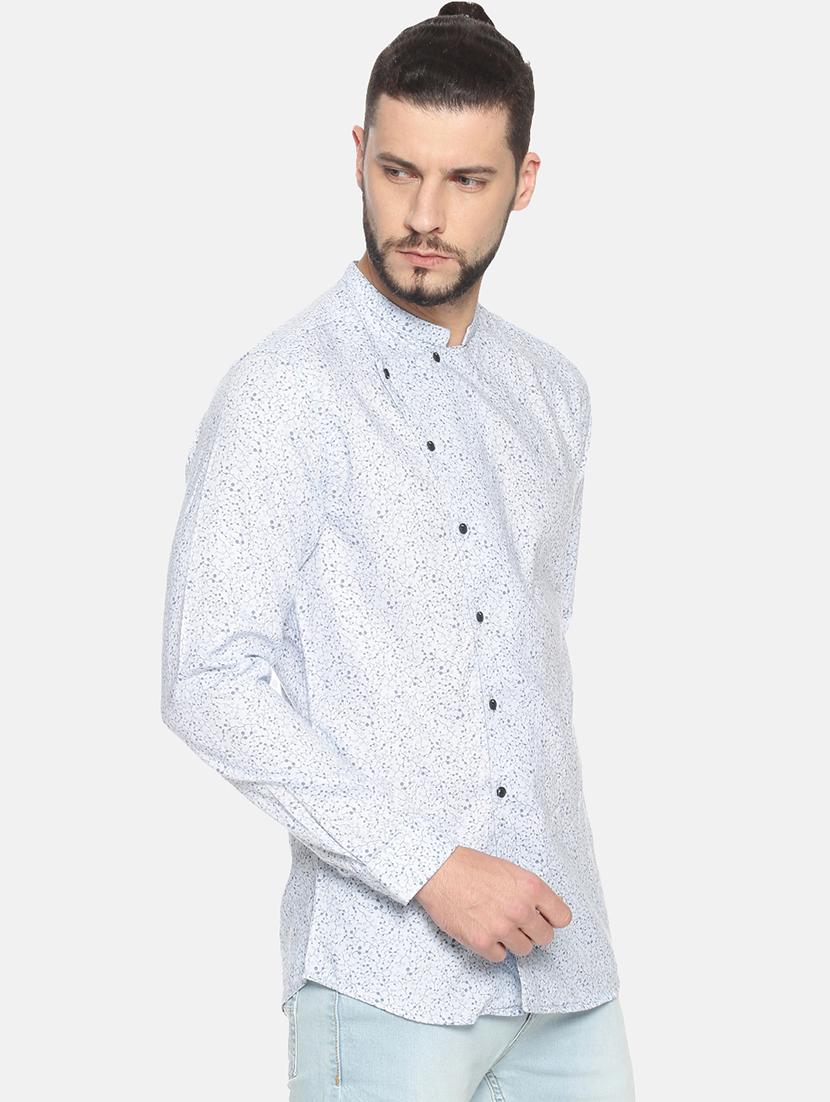 light blue printed casual shirt - 17258346 - Zoom Image - 2
