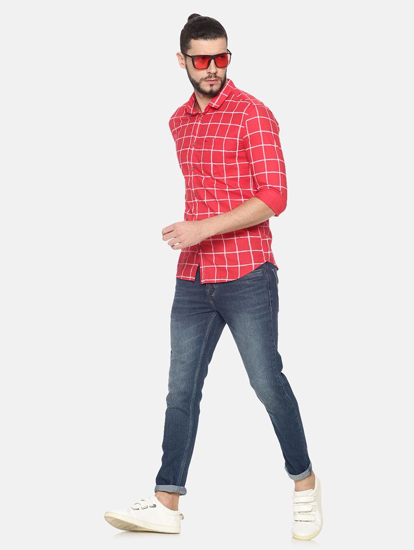 red checkered casual shirt - 17258356 - Zoom Image - 4