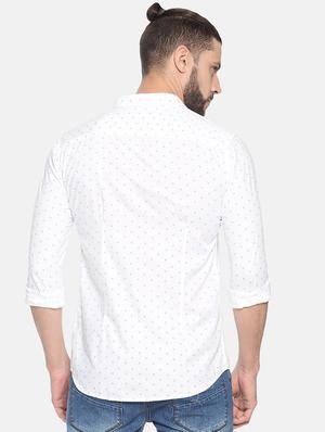 white printed casual shirt - 17258372 - Standard Image - 3