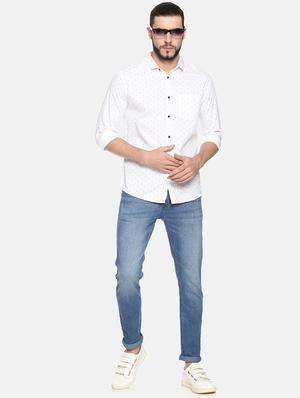 white printed casual shirt - 17258372 - Standard Image - 4