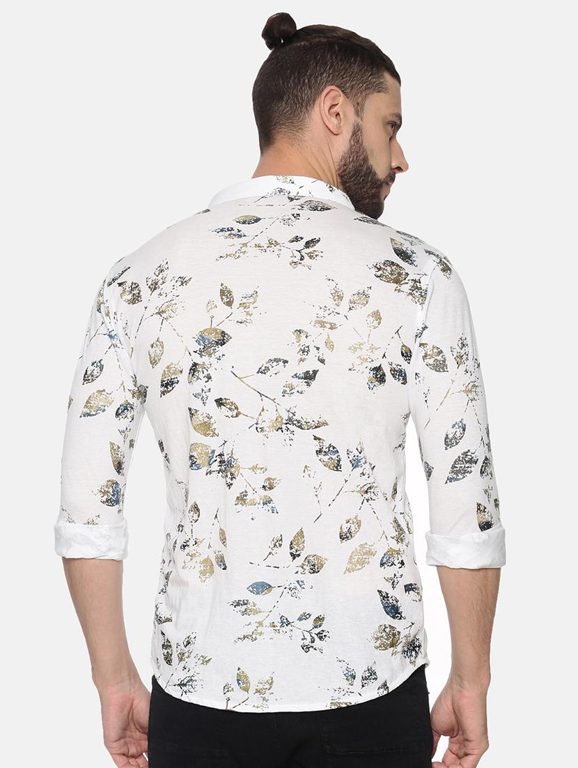 white floral print casual shirt - 17258379 - Zoom Image - 3