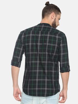 green checkered casual shirt - 17258393 - Standard Image - 3