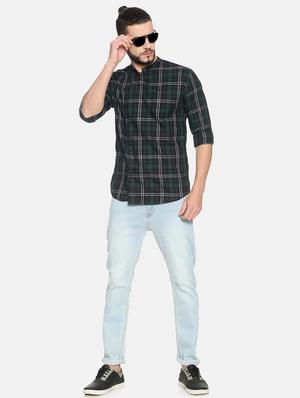 green checkered casual shirt - 17258393 - Standard Image - 4