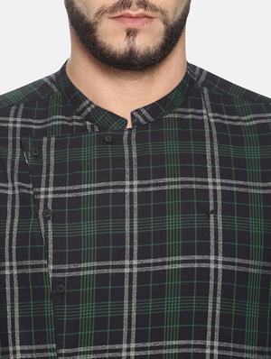 green checkered casual shirt - 17258393 - Standard Image - 5
