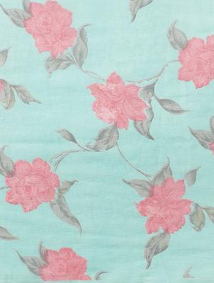 floral printed saree with blouse - 17258518 - Standard Image - 4