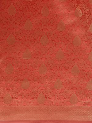 self design banarasi saree with blouse - 17258871 - Standard Image - 4