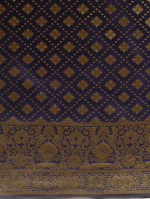 self design banarasi saree with blouse - 17258878 - Standard Image - 4
