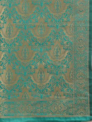 self design banarasi saree with blouse - 17258878 - Standard Image - 5