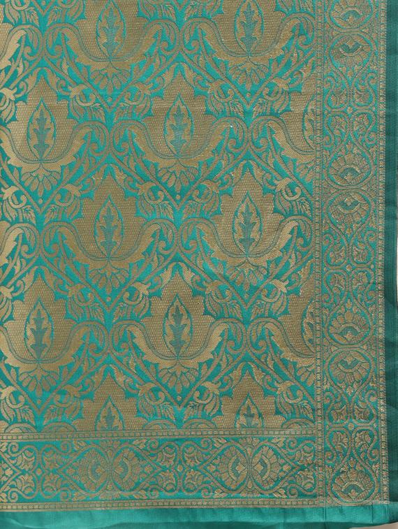 self design banarasi saree with blouse - 17258878 - Zoom Image - 5