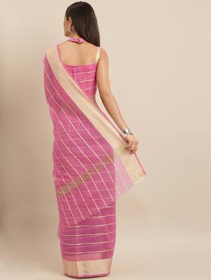 checkered kota doria saree with blouse - 17258884 - Standard Image - 2