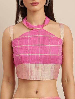 checkered kota doria saree with blouse - 17258884 - Standard Image - 3