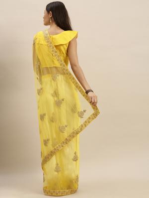 self design embroidered saree with blouse - 17258887 - Standard Image - 2